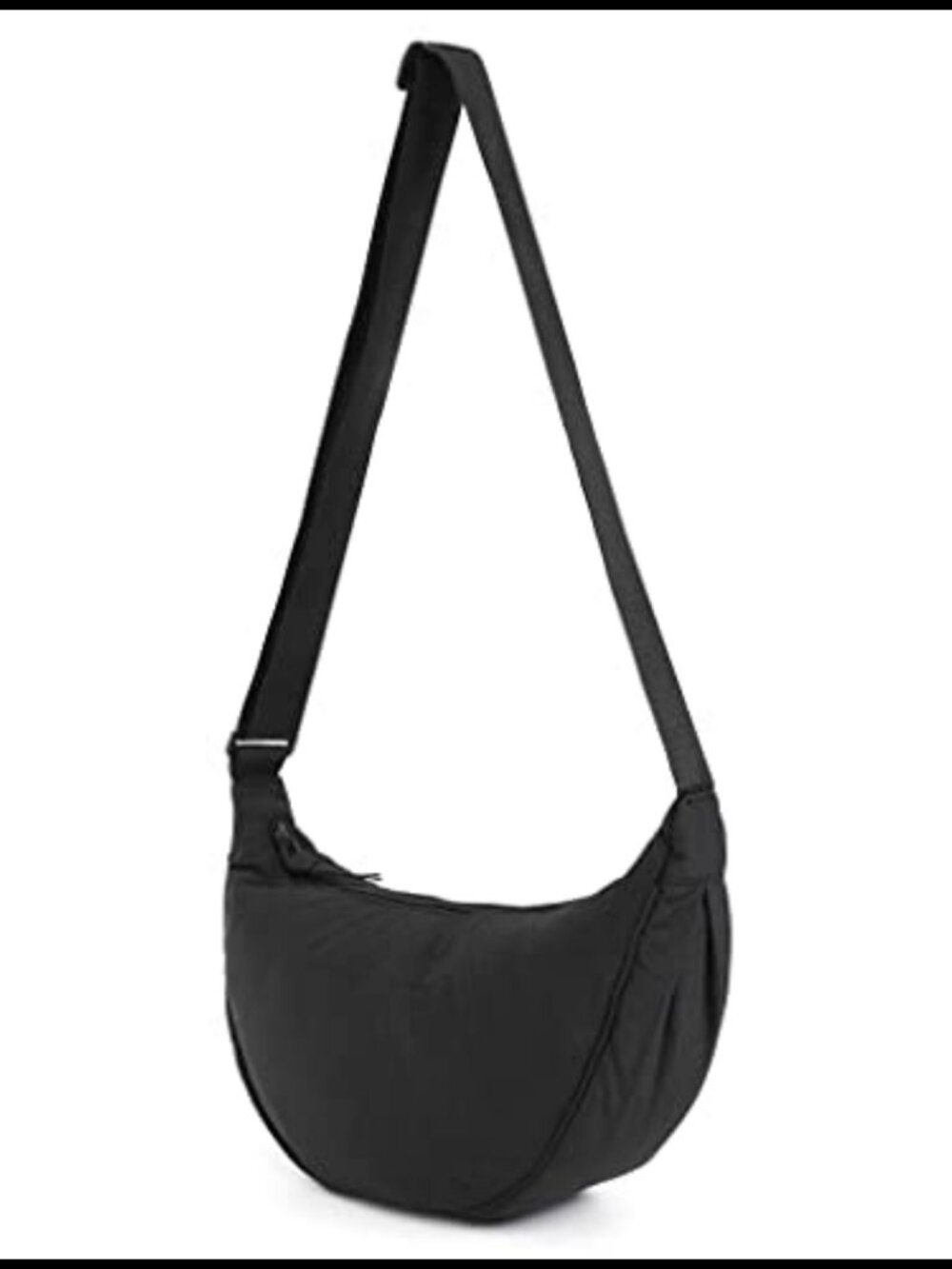 Nylon Hobo Crossbody Bag Crescent Sling Adjustable Strap Small Shoulder Purse